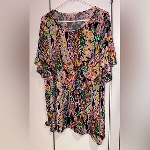 Beeson River Multicolor Women's Top Size 3X